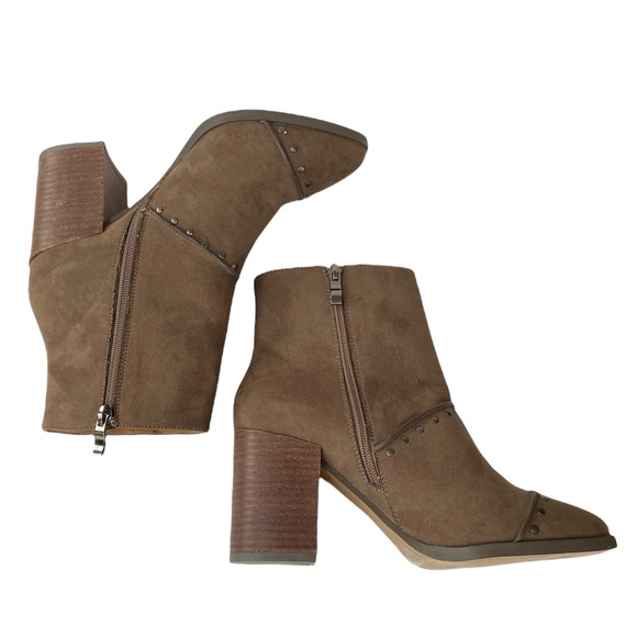 Report Jewel Vegan/Faux Suede Studded Boot  in Taupe Size 7.5 - Picture 9 of 11